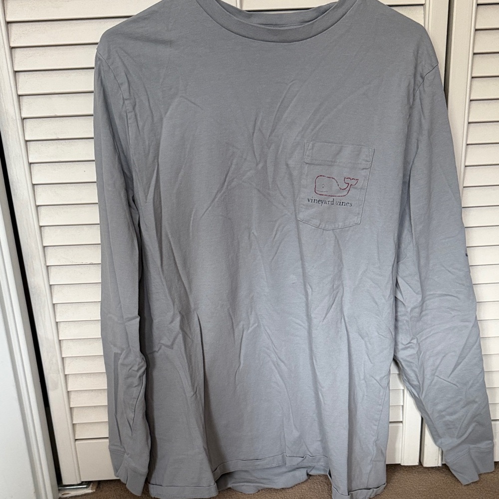 Vineyard Vines Light Gray Long Sleeve Tee